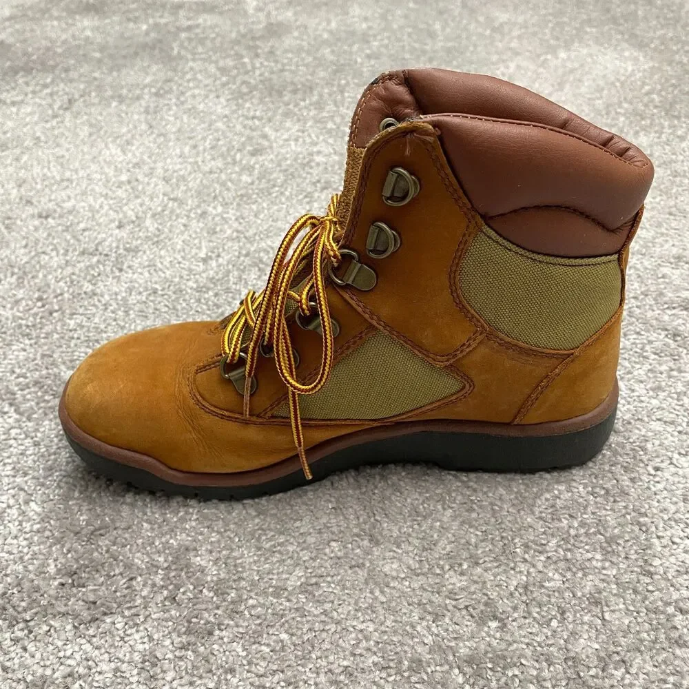 Timberland Suede Leather Boots Boys Kids 5.5 Brown Lace Up School Outdoor Casual